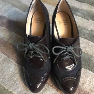 Circa Joan & David Brown Patent Leather/Fabric